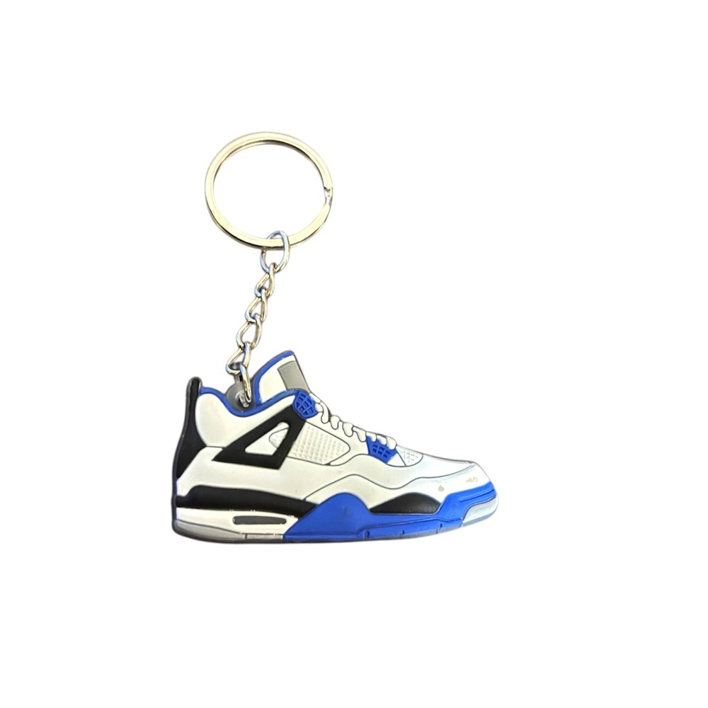 Blue and White Sneaker Keychain